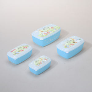 Ensemble de 4 boîtes alimentaires pour enfants d'âge scolaire, contenants de stockage alimentaire, 4 en 1, boîtes à goûter pour enfants avec impression de dessins animés personnalisés - Product Image 3