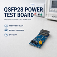 Carte de test 100G QSFP28, module optique alimenté 3.3V DC, dispositif de vieillissement I2C SDA pour la vérification des ports de commutateur Ethernet 100G