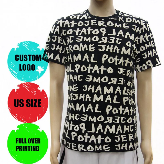 Black All Over Print T-Shirts Custom T Shirt Printing