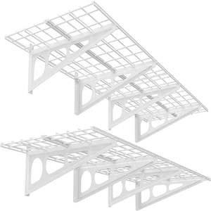 벽 선반 차고 수납 랙 벽걸이형 플로팅 선반 1x6피트 블랙 2팩 플로팅 선반 - Product Image 1