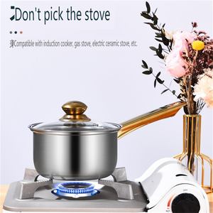 Wholesale Custom Color Stainless Steel Non-Stick Pan <b>Set</b> Gold Handle Dishwasher Oven Safe Eco-Friendly <b>Cookware</b> <b>Set</b> - Product Image 4