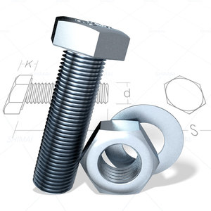 Tornillo Hexagonal DIN 931 M27 Grado 10.9 - Acero Blanco, Métrico, Para Uso Industrial