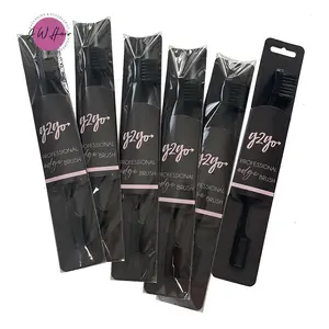 Edge Control Brush Comb Edge Hair Brush Custom Salon Double Eyebrow Comb With Individual Packaging