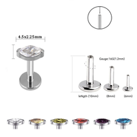 Push Pin G23 Titane Nez Stud Sexy Labret Corps Lèvre Piercing Bijoux Boucles D'oreilles Sans Fil