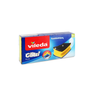 ฟองน้ำขัดสำหรับ Vileda glitzi PLUS โพลีเอสเตอร์พร้อมด้วย antibac สีเหลือง/สีดำ8.5x6.3ซม. สำหรับใช้ในครัว - Product Image 3