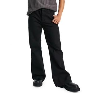 Fabricante de Jeans, Pantalones Vaqueros de Moda para Hombre al por Mayor, Jeans Negros de Algodón, Corte Ancho y Holgado para Hombre - Product Image 1