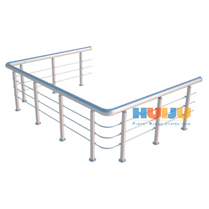 HJ, gran oferta, barandilla de tubo redondo con varilla Vertical de acero inoxidable <span class=keywords><strong>para</strong></span> escalera, escalón frontal moderno <span class=keywords><strong>para</strong></span> el hogar y al aire libre - Product Image 5