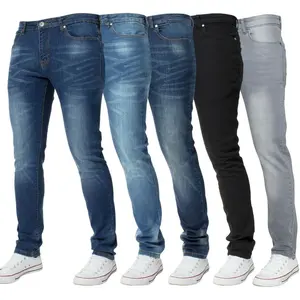 Pemasok Merek Internasional --- Jins Tirus Pria Jeans Skinny Custom Pria Ripped Denim Pria Jeans Celana Panjang