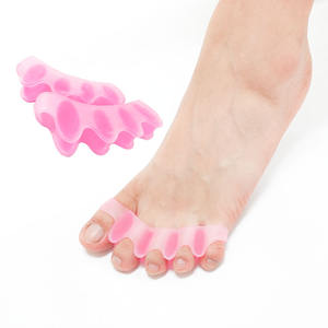 Toe <strong>Protector</strong> Spacer Foot Care Medical Silicone Gel Five-Hole Toe Separator <strong>Bunion</strong> <strong>Protector</strong> - Product Image 4