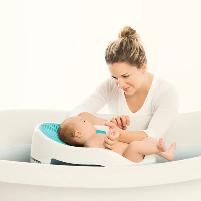 Support de bain pour bébé BBCare-Support doux au toucher-Indicateur de niveau d'eau-Idéal pour les bébés de moins de 6 mois