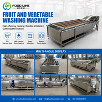 Luchtbelletjes groentewasmachine fruit- en groentewasmachine met trommel