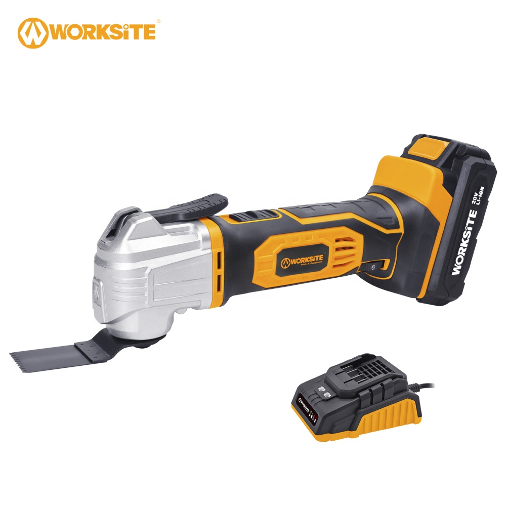 WORKSITE Oscillating Multi Tool 18000 OPM Saw Blades Knife Cutting Tools 20V Lithium Battery Power Cordless Oscillating Tool