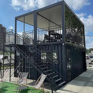 Mobile Coffee Shop Contains House Movable Shipping Container Shops For Sale Bar Prefab Home Prefabricated Container House