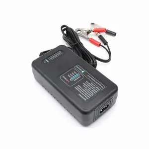 Chargeur de batterie de voiture automatique Portable pour batterie au plomb GEL AGM 12V 45Ah 60Ah avec jauge de carburant de batterie récupérer la désulfuration