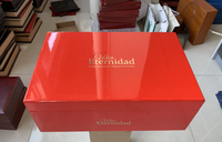Boîtes en bois en verre à vin MDF de luxe personnalisées, boîte à vin de laque de piano pour emballage cadeau de parfum