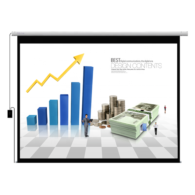 Customized 4:3/16:9 Format Electric Anti-light Matte White Screen Home Education 100inch Projector Screens