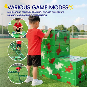 Kit Ostacoli Completo e Resistente 16-in-1 Mimetico per Allenamento, Trave di Equilibrio Pieghevole Ecologica per Esercizi Motori Grossi all'Aperto per Bambini - Product Image 5