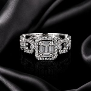 <span class=keywords><strong>Bague</strong></span> en diamant de laboratoire écologique en <span class=keywords><strong>or</strong></span> <span class=keywords><strong>blanc</strong></span> 18 carats, <span class=keywords><strong>bague</strong></span> de <span class=keywords><strong>fiançailles</strong></span>, diamant de laboratoire taille princesse - Product Image 1