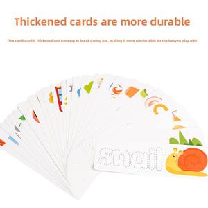 Jeu de blocs de construction en bois, jouets éducatifs amusants et transfrontaliers pour l'orthographe des mots, cartes cognitives, PK, 26 lettres anglaises - Product Image 2