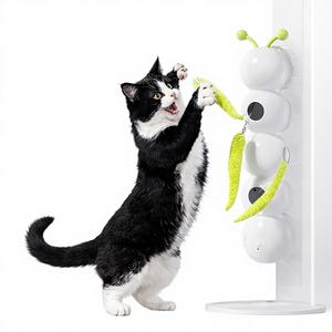 Jouet pour chat à ventouse activé par le mouvement AFP, rechargeable par USB, baguette de stimulation automatique avec queue de plume - Product Image 1