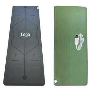 Tapete de Yoga Calefactable EZRA, Antideslizante, de Tela y Cuero PU, con Calefacción, 5 mm de Grosor, Personalizable, Tapete de Yoga con Calefacción para Piso - Product Image 2