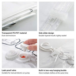 Sacs de rangement suspendus, économiseur d'espace, organisateur sous vide avec cintre, armoires de maison, placard, <span class=keywords><strong>housse</strong></span> anti-poussière <span class=keywords><strong>pour</strong></span> ranger les vêtements - Product Image 5