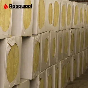 60/80/100kg/m3 1200*600*100mm Acoustic absorption Basalt wolle Insulation Rockwool bord