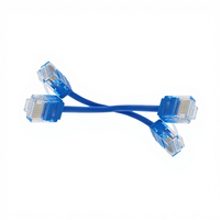 Slim Cat6 Utp 0,1 m 0,15 m 0,25 m 0,5 M 1M 2M Cable 28AWG Super Slim Cat6a Patch Cord Thin Full Copper Cat6a Cables de parche ultra delgados