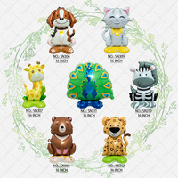 Vente en gros ballon animal debout mini 16 pouces tigre paon zèbre ours girafe chien chat ballons en forme d'animaux ballons animaux