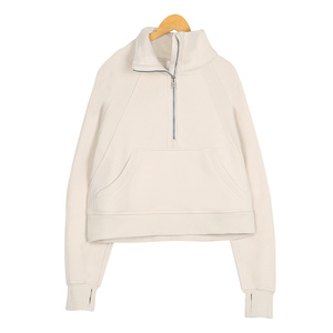 Felpa con Cappuccio <span class=keywords><strong>Oversize</strong></span> da <span class=keywords><strong>Donna</strong></span> con Zip Intera, 100% Cotone Morbido Lavorato a Maglia, Eco-Friendly, Casual, con Logo Frontale e Design con Foro, Giacca in Pile - Product Image 3