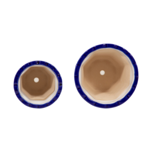 Vasi Decorativi Eleganti per Piante da Interno ed Esterno, Design in Ceramica Blu e Bianco - Product Image 4