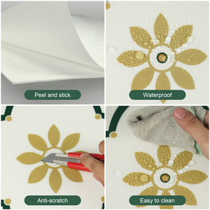 Jeedeson trang trí nội thất nhà bếp phòng tắm có thể tháo rời không thấm nước màu xanh lá cây đề can Peel và Stick sàn gạch - Product Image 3