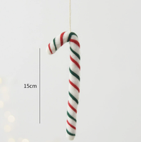 Décorations de Noël en feutre en forme de mini-bâtonnet, pendentifs mignons pour sapin de Noël, décorations de Noël pour la maison et les fêtes