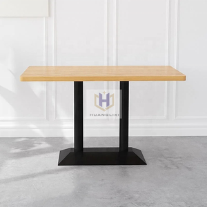 Tables de <span class=keywords><strong>restaurant</strong></span> en bois <span class=keywords><strong>pour</strong></span> 4 à 6 personnes, ensemble de tables à manger, chaises et tables de <span class=keywords><strong>restaurant</strong></span> noires à vendre, d'occasion - Product Image 1