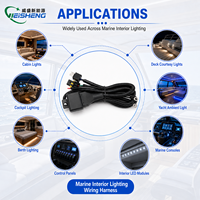 Harness Lampu Kabin Kapal Kustom, Kabel Lampu LED Marine Tahan Air IP67 OEM ODM Pabrik ABYC Langsung