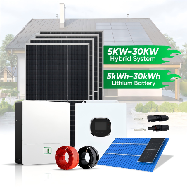 Off Grid Solar Power System Complete Set 5Kw 15Kw 20Kw 30Kw Balcony Solar Energy Storage System