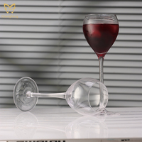 Verre à vin à long pied 180 ml, gobelet de dégustation, verres à vin rouge transparents, verrerie en gros, logo personnalisé pour mariage et bar