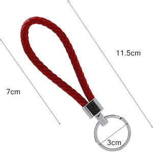 Correa Trenzada de Cuero Hecha a Mano para Llavero de Auto, con Anillo de Acero Inoxidable, para Hombre y Mujer - Product Image 2