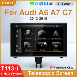 Pantalla retráctil de 9 pulgadas con sistema Linux, Carplay AUTO para AUDI A6 A7 C7 años 2012-2018, reproductor de video para coche, navegador GPS, pantalla inteligente. - Product Image 2