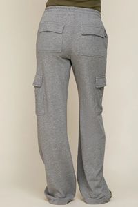 <span class=keywords><strong>Pantalon</strong></span> de maternité à jambes larges avec détails de franges à la taille élastique pour femmes enceintes - Product Image 6