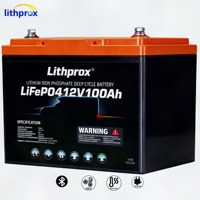 Batterie au lithium fer phosphate 1,28 kWh 12 V 100 Ah à faible autodécharge pour chariot de golf, chauffage, prise Anderson, marine, camping-car, alimentation de secours solaire