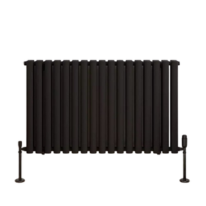 Anthracite Thiết kế ngang hình bầu dục cột đôi Bảng điều khiển ba lớp sơn tĩnh điện dọc trung tâm sưởi ấm tản nhiệt - Product Image 2