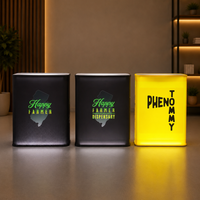 Tables promotionnelles portables personnalisées, comptoirs de réception pliables, éclairage LED pour événements publicitaires, salons professionnels