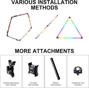 GVM Offizieller BD45R Bi-Color RGB <span class=keywords><strong>LED</strong></span> Lichts tab (48 ") Stick Tube <span class=keywords><strong>Light</strong></span> - Product Image 2