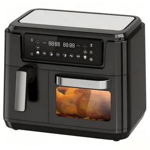 Friteuse à air électrique numérique 11,5 L carrée en plastique à double panier, four sans huile, cuisson rapide, économie d'énergie, classique pour la maison - Product Image 1