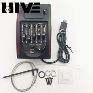 Ecualizador <span class=keywords><strong>de</strong></span> Guitarra HIVE QS-5, Preamplificador <span class=keywords><strong>de</strong></span> 5 Bandas con Afinador para Guitarra Acústica - Product Image 6