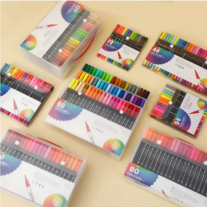Stylos pinceaux à double pointe pour aquarelle, 36 couleurs, 48 couleurs, 60 couleurs, 72 couleurs, marqueurs artistiques pour le dessin et la calligraphie - Product Image 4