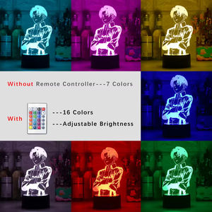 Lámpara 3D de Anime con 7 Modos de Color Táctil, Tablero Personalizado, Lámpara 3D Popular, Luz Nocturna Acrílica LED 3D - Product Image 3