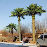 Vente en gros de tronc en fibre de verre Palmier dattier canari artificiel Plantes artificielles Arbres Palmier dattier artificiel pour piscine