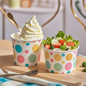 Kraft Paper <b>Cups</b> Organic Salad Bowl Tableware Soup Bowls Perfect for Ice Cream Soup Lunch Travel - Product Image 3